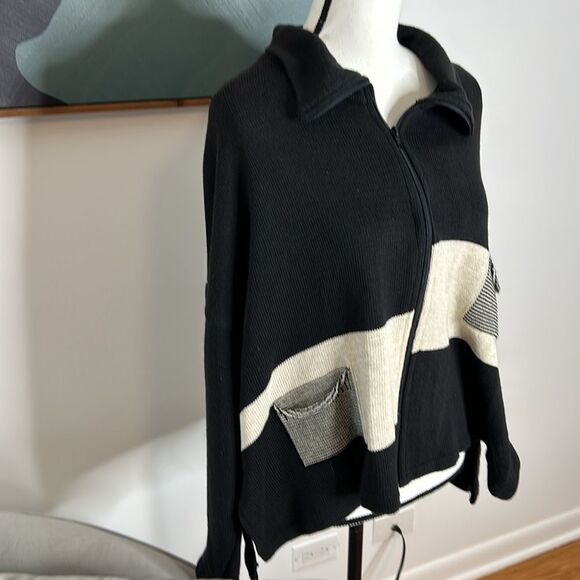 Transparente boxy, zip front cardigan, one size - Picture 2 of 6